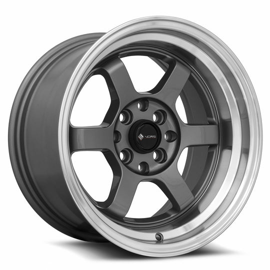 TR0715808H0GM - Vors TR7 15X8 4X100 / 4X114.3 0mm Gun Metal Graphite Machine Lip - Vors Wheels Canada