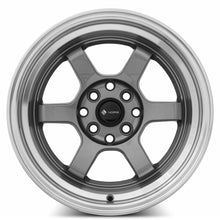 Charger l'image dans la galerie, TR0715808H0GM-408 - Vors TR7 15X8 4X108 0MM Gun Metal Graphite Machine Lip - Vors Wheels Canada