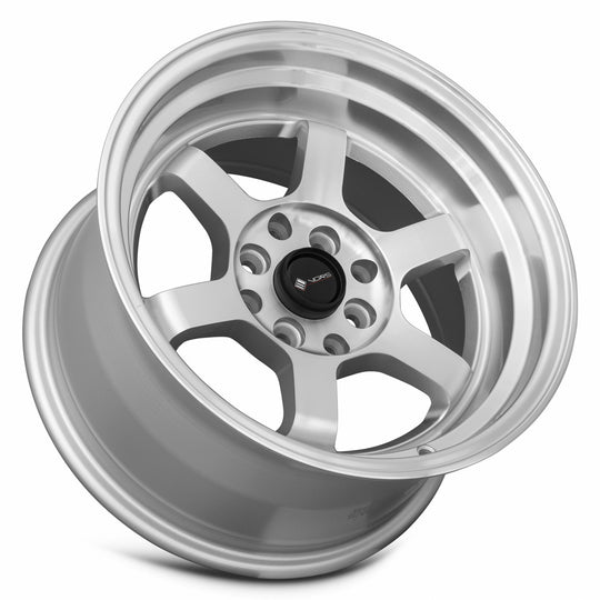 TR0715808H0S-408 - Vors TR7 15X8 4X108 0MM Silver Machine Face Lip - Vors Wheels Canada