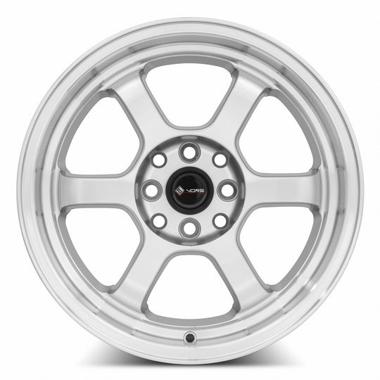 TR0716708H35S - Vors TR7 16X7 4X100 / 4X114.3 35mm Silver Machine Face Lip - Vors Wheels Canada