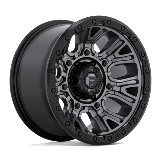 D82517908445 - Fuel Off-Road D825 Traction 17X9 6X139.7 -12 mm Matte Gunmetal With Black Ring - Fuel Off-Road Wheels Canada