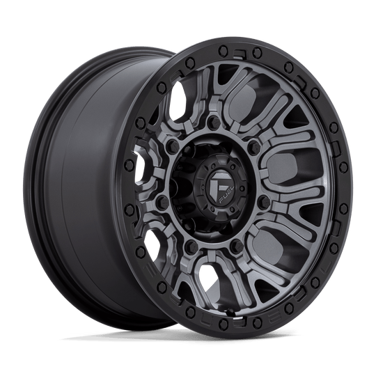 D82517908450 - Fuel Off-Road D825 Traction 17X9 6X139.7 1mm Matte Gunmetal With Black Ring - Fuel Off-Road Wheels Canada