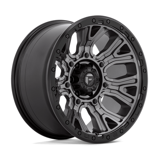 D82520008447 - Fuel Off-Road D825 Traction 20X10 6X139.7 -18 mm Matte Gunmetal With Black Ring - Fuel Off-Road Wheels Canada