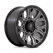 Charger l'image dans la galerie, D82520908950 - Fuel Off-Road D825 Traction 20X9 6X135 1mm Matte Gunmetal With Black Ring - Fuel Off-Road Wheels Canada