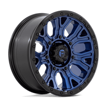 Load image into Gallery viewer, D82720908450 - Fuel Off-Road D827 Traction 20X9 6X139.7 1mm Dark Blue With Black Ring - Fuel Off-Road Wheels Canada