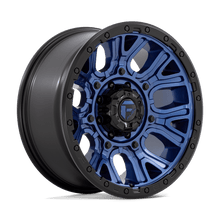 Load image into Gallery viewer, D82720901750 - Fuel Off-Road D827 Traction 20X9 8X170 1mm Dark Blue With Black Ring - Fuel Off-Road Wheels Canada