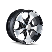 Charger l'image dans la galerie, 136-5683BX - ION Alloy 136 15X6 6X139.7 /  ET 0mm Gloss Black Machined - ION Alloy Wheels Canada