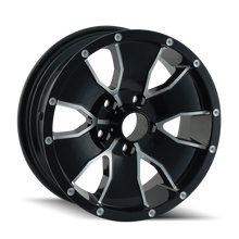 Load image into Gallery viewer, 14-5683B - ION Trailer 14 15X6 6X139.7 /  ET 0mm Gloss Black Machined - ION Trailer Wheels Canada