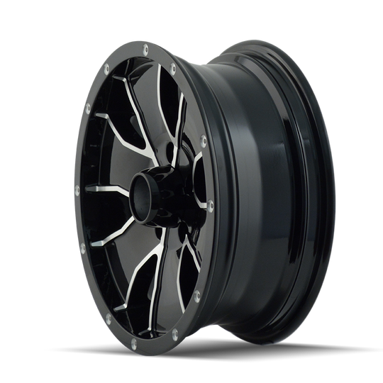 14-5665B - ION Trailer 14 15X6 5X114.3 /  ET 0mm Gloss Black Machined - ION Trailer Wheels Canada