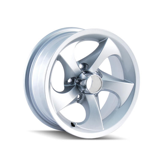 16-4665S - ION Trailer 16 14X6 5X114.3 /  ET 0mm Gloss Hyper Silver Machined - ION Trailer Wheels Canada