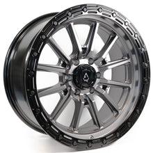 Load image into Gallery viewer, A106179084P00011 - Arena Trek 17X9 6X139.7 0mm Glossy Gun Metal With Glossy Black Lip - Arena Wheels Canada