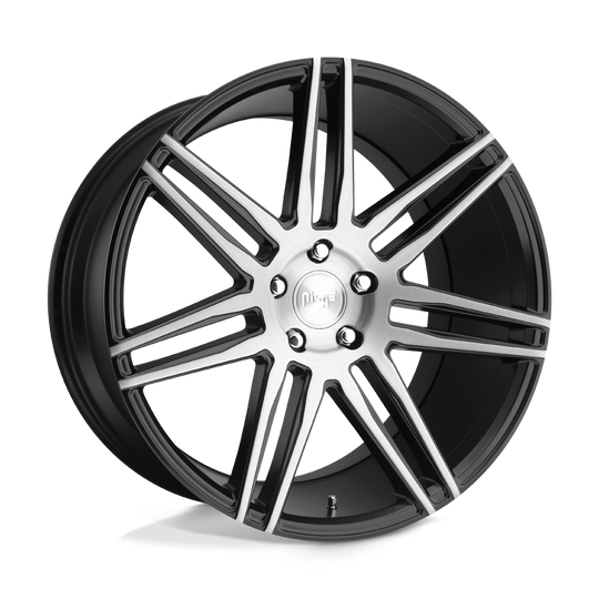 M178200543+42 - Niche M178 Trento 20X10.5 5X112  42mm Gloss Black Brushed - Niche Wheels Canada