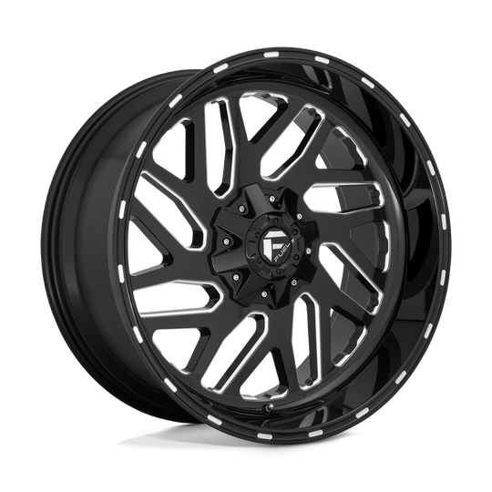 D58122009846 - Fuel Off-Road D581 Triton 22X10 6X135 / 6X139.7 -19mm Gloss Black Milled - Fuel Off-Road Wheels Canada