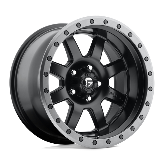 D55118007345 - Fuel Off-Road D551 Trophy 18X10 5X127 -24 mm Matte Black Gun Metal Ring - Fuel Off-Road Wheels Canada