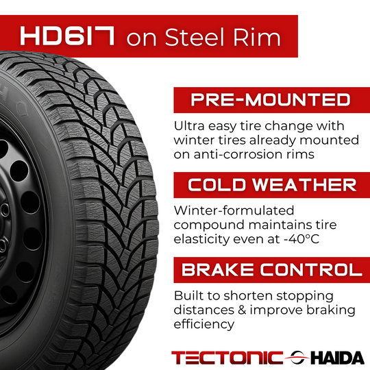 THTWSTPCR27190 4-Pack 215/55R17 Tectonic HD617 Winter Tire on 17X7 5X114.3 Wheel Rim
