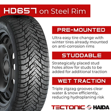 Load image into Gallery viewer, TSTPCR43450 4-Pack 215/55R18 Tectonic HD657 Winter Tire on 18X7 5X114.3 Wheel Rim