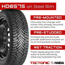 Load image into Gallery viewer, TSTPCR48500 4-Pack 215/65R17 Tectonic HD657S Winter Tire on 17X7 5X115 Wheel Rim