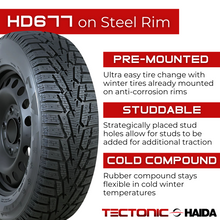 Load image into Gallery viewer, THTWSTPCR33660 4-Pack 225/60R17 Tectonic HD677 Winter Tire on 17X6.5 6X115 Wheel Rim