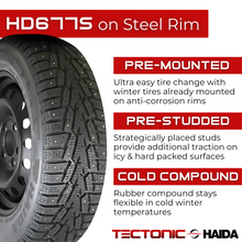 Load image into Gallery viewer, THTWSTPCR21390 4-Pack 215/65R16 Tectonic HD677S Winter Tire on 16X6.5 5X114.3 Wheel Rim