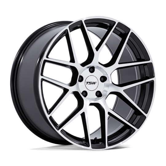 TW002BD17801240 - TSW TW002 Lasarthe 17X8 5X114.3 40mm Gloss Black Machined - TSW Wheels Canada