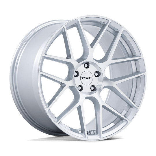 TW002SD18955240 - TSW TW002 Lasarthe 18X9.5 5X120 40mm Gloss Silver Machined - TSW Wheels Canada