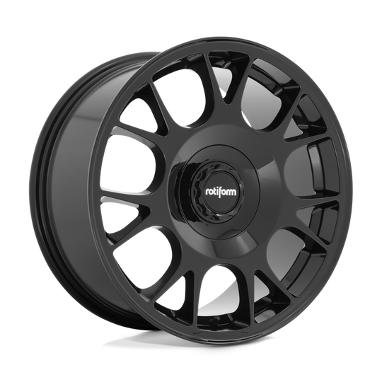 R187188523+45 - Rotiform R187 Tuf-R 18X8.5 5X108 / 5X120 45mm Gloss Black - Rotiform Wheels Canada