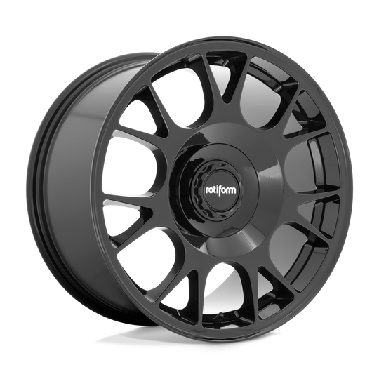 R187189542+38 - Rotiform R187 Tuf-R 18X9.5 5X112 5X114.3 38mm Gloss Black - Rotiform Wheels Canada