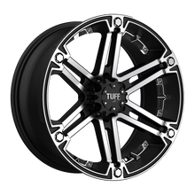 Load image into Gallery viewer, 1780T01006140F08C - Tuff T01 17X8 6X139.7  0mm Flat Black W/ Machined Face - Tuff Wheels Canada
