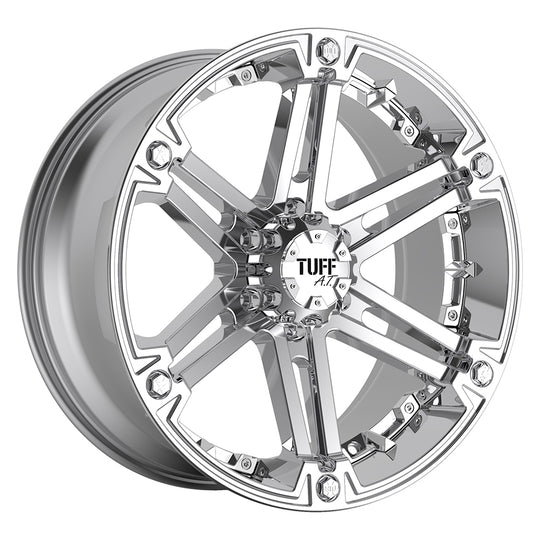 2090T01106140C08 - Tuff T01 20X9 6X139.7  10mm Chrome - Tuff Wheels Canada