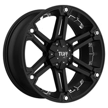 Load image into Gallery viewer, 1580T01-35D47M78C - Tuff T01 15X8 5X127 / 5X114.3 -13mm Flat Black W/ Chrome Inserts - Tuff Wheels Canada
