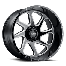 Load image into Gallery viewer, 2614T2B-28170B25L - Tuff T2B 26X14 8X170 -72 mm Gloss Black W/ Milled Spokes - Tuff Wheels Canada
