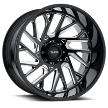 Charger l'image dans la galerie, 2012T4B-58170B25L - Tuff T4B 20X12 8X170 -45 mm Gloss Black W/ Milled Spokes - Tuff Wheels Canada