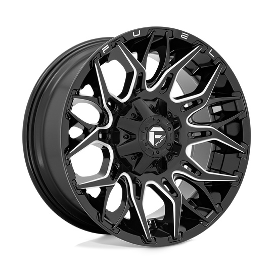D76920002647 - Fuel Off-Road D769 Twitch 20X10 5X114.3 / 5X127 -18mm Glossy Black Milled - Fuel Off-Road Wheels Canada