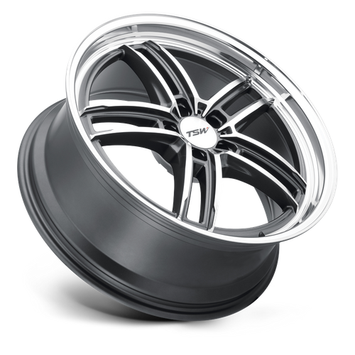 2085SUZ405108G72 - TSW Suzuka 20X8.5 5X108  40mm Gloss Gunmetal W/ Mirror Cut Face & Lip - TSW Wheels Canada