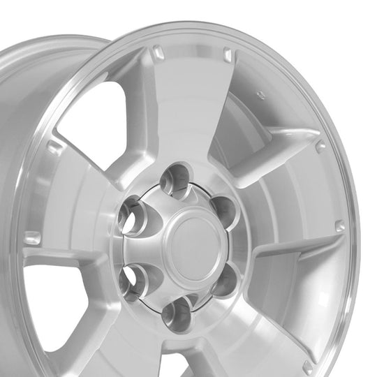TY09-17075-6550-30MS - OE Wheels Replica TY09 17X7.5 6X139.7 ET30mm Silver Machined - OE Wheels Wheels Canada