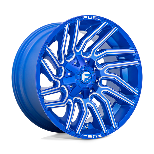 D77420009847 - Fuel Off-Road D774 Typhoon 20X10 6X135 6X139.7 -18 mm Anodized Blue Milled - Fuel Off-Road Wheels Canada
