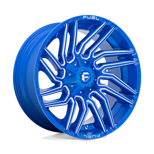 D77422001847 - Fuel Off-Road D774 Typhoon 22X10 8X180 -18 mm Anodized Blue Milled - Fuel Off-Road Wheels Canada