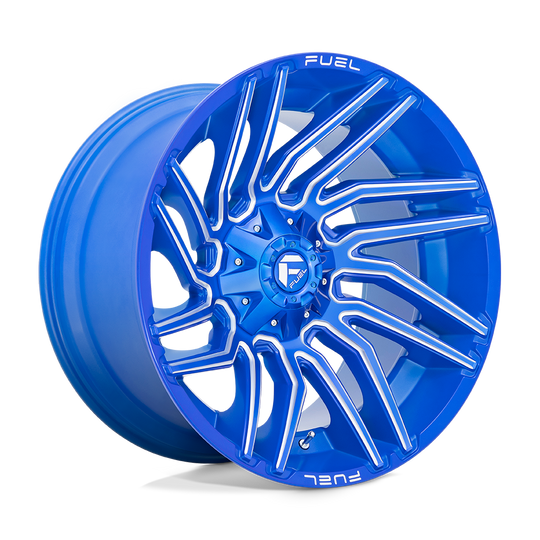 D77422202647 - Fuel Off-Road D774 Typhoon 22X12 5X114.3 / 5X127 -44mm Anodized Blue Milled - Fuel Off-Road Wheels Canada