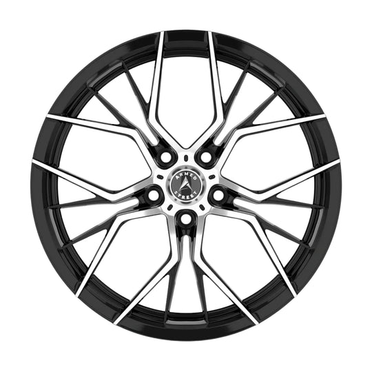 B202-1775-23-111 - Armed Street Tactical 17X7.5 5X120 ET 30mm Gloss Black Machined - Armed Street Wheels Canada