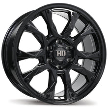 Charger l'image dans la galerie, F269-1880-83BN+24C951 - Fast HD Tactical 18X8 6X139.7 24mm Gloss Black - Fast HD Wheels Canada