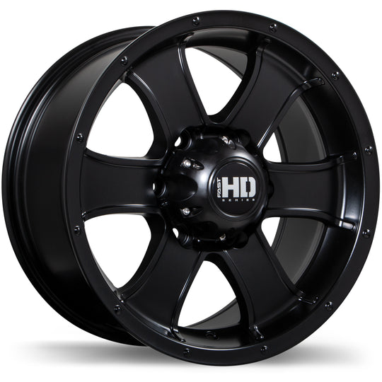 F223-1680-63BT+18C661 - Fast HD Terrano 16X8 6X114.3 18mm Satin Black - Fast HD Wheels Canada