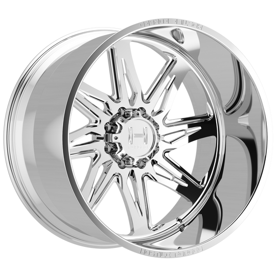 HF07-2616655045PR - Hostile Forged Tomahawk 26X16 6X139.7 -101mm Full polish Wheel - Hostile Forged Wheels Canada