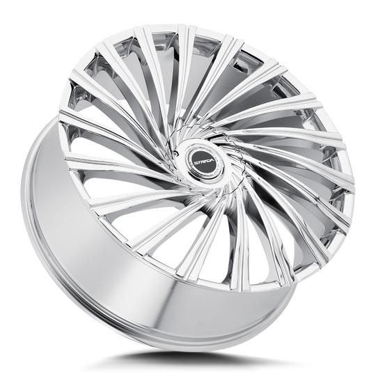 S49250115 - Strada S49 Tornado 22X9.5 5X120 / 5X115 13mm Chrome - Strada S49 Wheels Canada