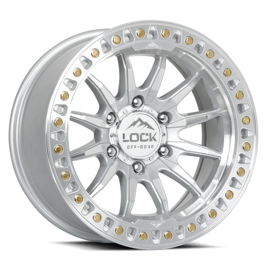 TRAIL-7969MC12N - Lock Offroad Trail 17X9 6X139.7 ET -12mm Machined Face Polish - Lock Offroad Wheels Canada