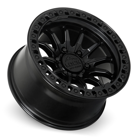 TRAIL-2186GB - Lock Offroad Trail 20X10 8X165.1 ET -18mm Matte Black With Gloss Black Ring - Lock Offroad Wheels Canada
