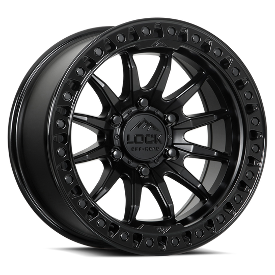 TRAIL-2187GB - Lock Offroad Trail 20X10 8X170 ET -18mm Matte Black With Gloss Black Ring - Lock Offroad Wheels Canada