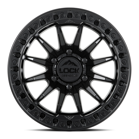 TRAIL-7963MB12N - Lock Offroad Trail 17X9 6X135 ET -12mm Matte Black With Matte Black Ring - Lock Offroad Wheels Canada