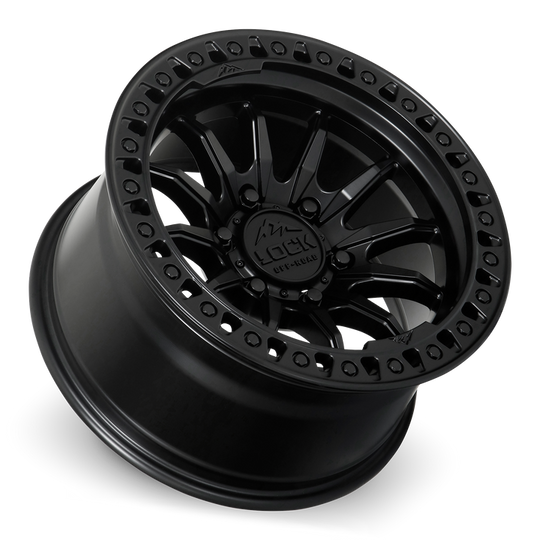 TRAIL-2963MB - Lock Offroad Trail 20X9 6X135 ET 1mm Matte Black With Matte Black Ring - Lock Offroad Wheels Canada