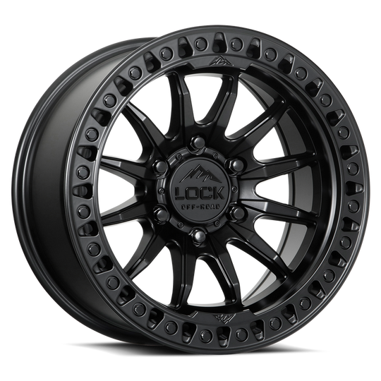 TRAIL-7969MB - Lock Offroad Trail 17X9 6X139.7 ET 1mm Matte Black With Matte Black Ring - Lock Offroad Wheels Canada