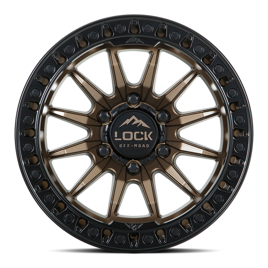 TRAIL-78569MRMBR25 - Lock Offroad Trail 17X8.5 6X139.7 ET 25mm Matte Bronze With Matte Black Ring - Lock Offroad Wheels Canada